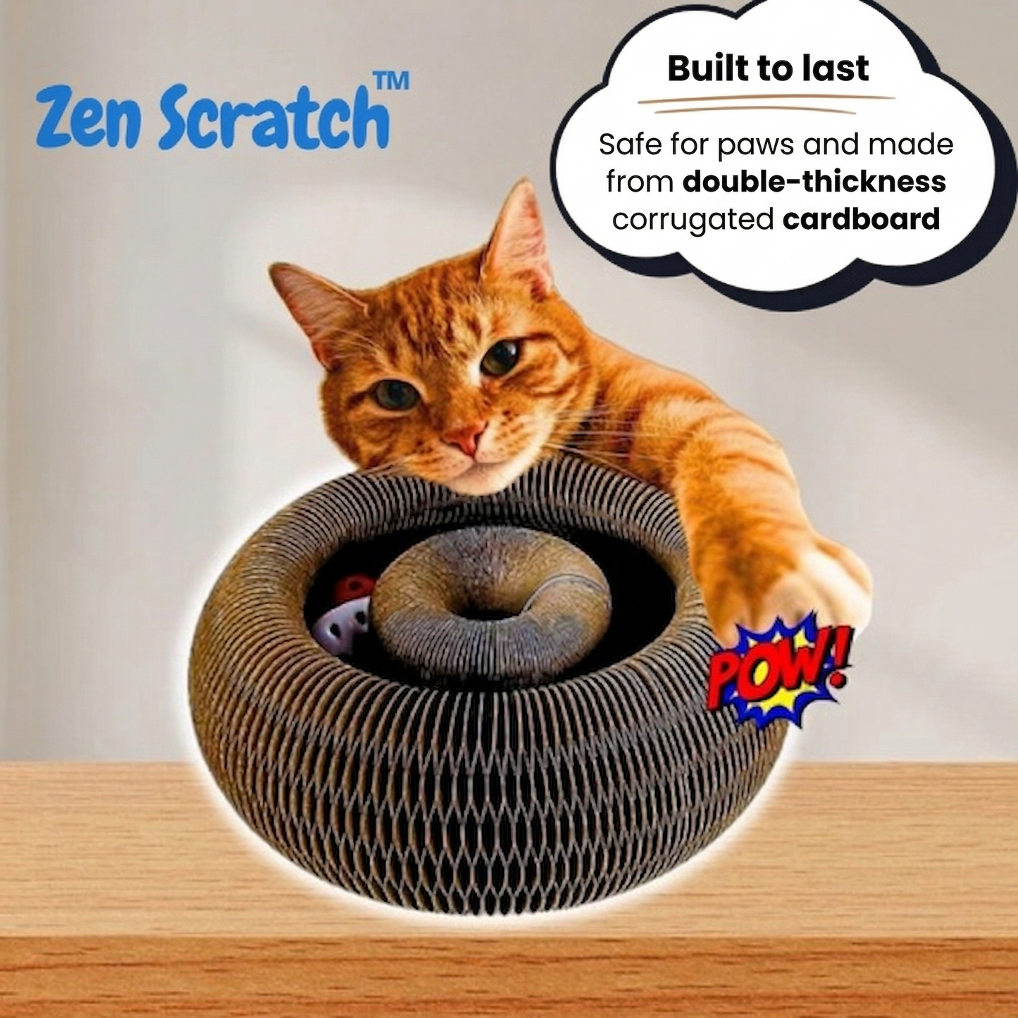 ZenScratch™ | Interactive Scratching Post for Cats